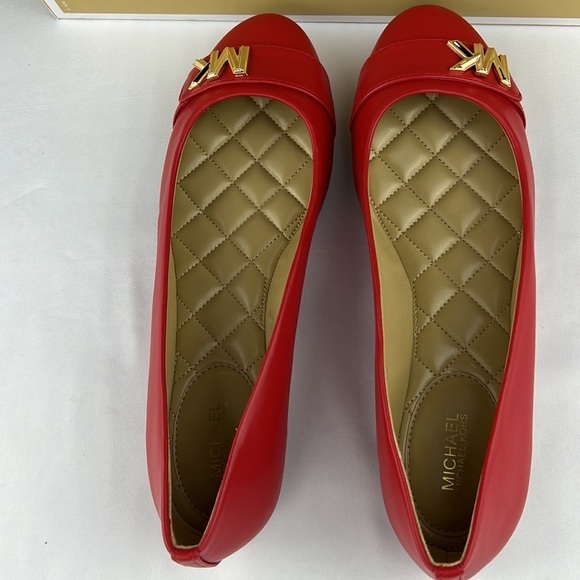Michael Kors - *Last One* ‘Leather Ballet Flats’ Red. SZ: 7.   NWT. Firm! - Picture 3 of 5